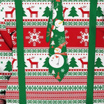 Men's bow tie print Christmas round neck T-shirt