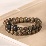 Buddha Stones Tibetan Green Sandalwood Crystal Soothing Peace Bracelet