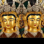Buddha Stones Bodhisattva Green Tara Hope Copper Statue Decoration