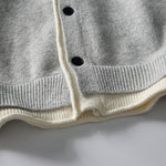 Japanese Faux Two-piece Loose Casual Knit Cardigan