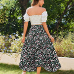 Zeagoo Women High Waisted Long Skirt Flowy Drawstring Maxi Skirt