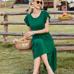 Zeagoo Summer Dress Women's Dresses Short Sleeve Dress (DE Only)