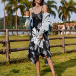 Zeagoo Women Midi Dress Bohemian Beach Cover Up Dress