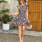 Zeagoo Women's Dress Round Neck Knee-Length Casual Dress (DE Only)