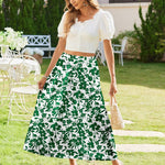 Zeagoo Maxi Skirts Boho Pleated A-Line Flowy Swing Skirt