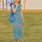 Zeagoo Maxi Dresses Summer Dress Sleeveless Beach Dress (DE Only)