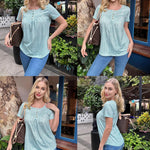 Zeagoo Women Tunic Tops Dressy Casual Short Sleeve Floral Shirts