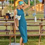 Zeagoo Maxi Dresses Summer Dress Sleeveless Beach Dress (DE Only)