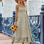 Zeagoo Maxi Dress with Pockets Spaghetti Strap Sundress