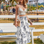 Zeagoo Skirt Women's Elegant Printed Skirt Boho Beach Skirt (DE Only)