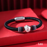 Buddha Stones 999 Sterling Silver 12 Constellations of the Zodiac Blessing Handmade String Bracelet (Extra 35% Off | USE CODE: FS35)