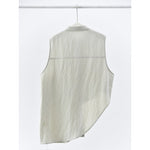 Women's Asymmetrical Draped Hem Hand-Stitched Vest