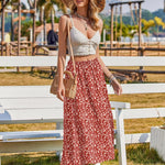 Zeagoo Skirt Women's Elegant Printed Skirt Boho Beach Skirt (DE Only)