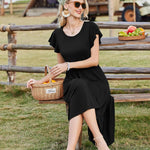 Zeagoo Summer Dress Women's Dresses Short Sleeve Dress (DE Only)