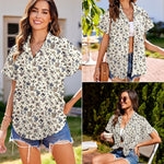 Zeagoo Women's Blouse Casual Short Sleeve Shirt (DE Only)