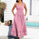 Zeagoo Maxi Dress with Pockets Spaghetti Strap Sundress