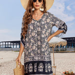 Zeagoo Summer Dresses Women's Bohemian Flower Dress (DE Only)