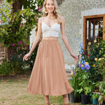 Zeagoo Skirt Long Elegant Skirts High Waist Maxi Skirt (DE Only)
