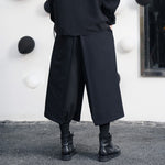 Simple Solid Color Wide-leg Culottes