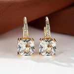 Mystic Sapphire Stone Hoop Earrings