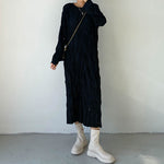 Round Neck A-line Loose Long Skirt