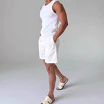 Heavyweight Ribbed Knit Tank Top Slim Fit Workout Gym Shirt