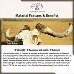 Buddha Stones Tibetan Natural Yak Bone The Lord Of The Corpse Forest Dice Chinese Zodiac Nine Palaces Eight Diagrams Strength Wrist Mala (Extra 35% Off | USE CODE: FS35)