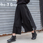 Patchwork Asymmetric Pants Skirt