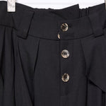 Japanese Retro Faux Two-piece Wide-leg Cropped Trousers