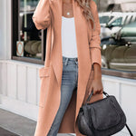 Zeagoo Women's Casual Long Sleeve Draped Open Front Knit Pockets Long Cardigan Jackets Sweater