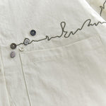 Women's Line Embroidered Collared Shirt