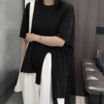 Loose Irregular Slit T-shirt