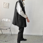 Raw-Edge Deconstructed Suit Vest