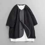 Retro Color-blocked Loose Casual Crew Neck T-shirt