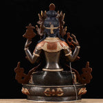 Buddha Stones Bodhisattva Chenrezig Four-armed Avalokitesvara Protection Copper Statue Decoration