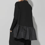 Long-sleeved Patchwork Slim-fitting Babydoll Shirt