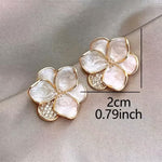 Elegant Pearl Flower Earrings