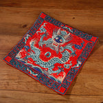 Buddha Stones Crane Phoenix Dragon Kirin Embroidered Cup Mat Pad Tea Cup Coaster Square Kung Fu Tea Mat
