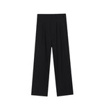 Solid Color Straight Drape Casual Pants