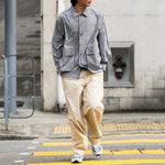 50D Seersucker Special Dyed Round Hem Shirt Jacket