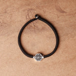 Buddha Stones 925 Sterling Silver Yin Yang Bagua Symbol Cinnabar String Concentration Bracelet