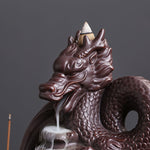 Buddha Stones Dragon Pattern Success Ceramic Incense Burner Decoration