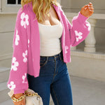 Zeagoo Women's Cute Daisy Knit Cardigan Long Sleeve Casual Flower Open Front Sweater Tops
