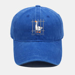 Funny Silly Goose Embroidered Washed Baseball Cap