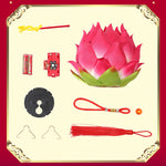 Buddha Stones DIY Lotus Flower Dragon Lantern Tassel Lamp Decoration