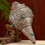 Buddha Stones Tibetan Handmade Natural Shankha Engraved Eight Auspicious Symbols Conch Shell Lucky Home Decoration