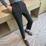 British Plaid Slim-fit Casual Trousers