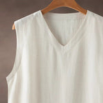 Loose Linen Sleeveless Vest