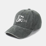 I'm Broken Print Washed Baseball Cap