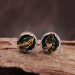 Buddha Stones 925 Sterling Silver Namaste Equality Stud Earrings